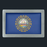 Boucle De Ceinture Rectangulaire Drapeau du New Hampshire<br><div class="desc">Drapeau du New Hampshire</div>