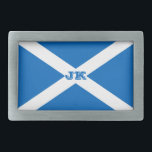 Boucle De Ceinture Rectangulaire Drapeau écossais Saltire<br><div class="desc">Drapeau écossais pour les amateurs de sports écossais. Le Saltire est le drapeau national de l'Ecosse et,  avec une croix en diagonale blanche sur un arrière - plan bleu,  il représente la crucifixion de l'apôtre Saint Andrew,  patron de l'Ecosse. #scotland #scottish #saltire</div>