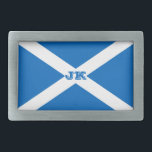 Boucle De Ceinture Rectangulaire Drapeau écossais Saltire<br><div class="desc">Drapeau écossais pour les amateurs de sports écossais. Le Saltire est le drapeau national de l'Ecosse et,  avec une croix en diagonale blanche sur un arrière - plan bleu,  il représente la crucifixion de l'apôtre Saint Andrew,  patron de l'Ecosse. #scotland #scottish #saltire</div>