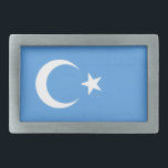 Boucle De Ceinture Rectangulaire Drapeau est de Turkestan Uyghur<br><div class="desc">Boucle de ceinture rectangulaire de drapeau est de Turkestan Uyghur</div>