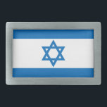 Boucle De Ceinture Rectangulaire Drapeau Israël<br><div class="desc">Drapeau d'Israël</div>
