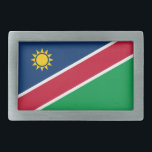Boucle De Ceinture Rectangulaire Drapeau Namibie<br><div class="desc">Drapeau patriotique de Namibie.</div>