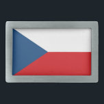 Boucle De Ceinture Rectangulaire Drapeau République tchèque<br><div class="desc">Le drapeau national de la République tchèque.</div>
