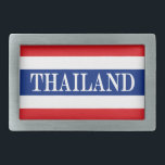 Boucle De Ceinture Rectangulaire Drapeau thaïlandais<br><div class="desc">Drapeau thaïlandais Le drapeau du Royaume de Thaïlande présente cinq bandes horizontales dans les couleurs rouge,  blanc,  bleu,  blanc et rouge,  la bande bleue centrale étant deux fois plus large que les quatre autres. #thailand #thai #royaume #drapeau</div>