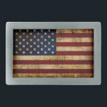 Boucle De Ceinture Rectangulaire Drapeau USA / Grunge<br><div class="desc">Drapeau des Etats-Unis d'Amérique / Grungé Le drapeau des Etats-Unis d'Amérique est aussi appelé Stars et Stripes, se compose de 7 bandes rouges et 6 bandes blanches, qui représentent les 13 États fondateurs, et un champ de drapeau bleu dans le coin supérieur gauche, dans lequel actuellement 50 étoiles blanches représentent...</div>