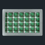 Boucle De Ceinture Rectangulaire Emerald Gemstone Motif Green Belt Buckle<br><div class="desc">Emerald Gemstone Motif Green Belt Buckle</div>