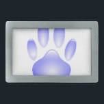 Boucle De Ceinture Rectangulaire Empreinte de patte de chien de verre<br><div class="desc">Un chien empreinte de patte brillant et transparent en verre. Boucles de ceinture personnalisées. Toute image numérique qui reproduit la texture du verre.</div>