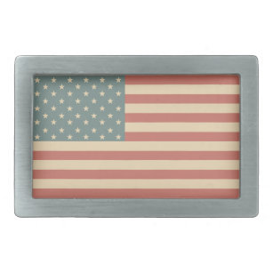 Boucle De Ceinture Rectangulaire Éteinte de la ceinture de drapeau américain