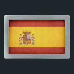 Boucle De Ceinture Rectangulaire Fierté de l'Espagne<br><div class="desc">Le beau drapeau artistique de l'Espagne</div>