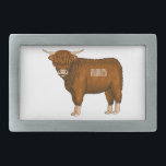 Boucle De Ceinture Rectangulaire Highland cow<br><div class="desc">Highland cow</div>