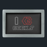 Boucle De Ceinture Rectangulaire I Heart Geek ASCII ART<br><div class="desc">Drôle Geeky I Heart Geeks ASCII TEXTE ART. Globe Trotters se spécialise dans l'imagerie idiosyncratique du monde entier. Vous y trouverez des Cartes de Voeux,  Cartes Postales,  Posters,  Mousepads et plus encore.</div>