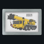 Boucle De Ceinture Rectangulaire Illustration de camion de grue<br><div class="desc">Illustration de camion de grue</div>