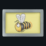 Boucle De Ceinture Rectangulaire Illustration de dessin animé d'abeilles joyeux<br><div class="desc">Partagez le dernier buzz ! Cette jolie bourde est dessinée dans un joyeux style de dessin animé.</div>