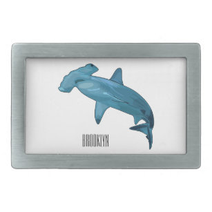 Boucle De Ceinture Rectangulaire Illustration de requin marteau