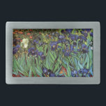 Boucle De Ceinture Rectangulaire Irises de Vincent van Gogh, Jardin Vintage<br><div class="desc">Irises (1889) de Vincent van Gogh est une peinture vintage à fleurs de paysage de post impressionnisme d'art, représentant un jardin aux iris à barbe violet poussant par des pavots orange. Une seule fleur d'iris blanc fleurit au bord. À propos de l'artiste : Vincent Willem van Gogh (1853-1890) fut l'un...</div>