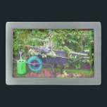 BOUCLE DE CEINTURE RECTANGULAIRE JARDIN<br><div class="desc">Tous les outils nécessaires pour travailler dans le jardin. Frappe à roues,  arrosoir,  pots,  plantes et outils.</div>