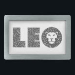 Boucle De Ceinture Rectangulaire Leo<br><div class="desc">Origine latine qui signifie Lion. Le design comporte une tête de lion comme la lettre O. La couleur peut être changée.</div>