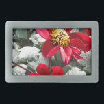 Boucle De Ceinture Rectangulaire marguerite rose chaud rouge / marguerites fleurs<br><div class="desc">marguerite rose chaud rouge / marguerites fleurs</div>