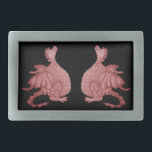 Boucle De Ceinture Rectangulaire mignon dragon rouge mythique et imaginaire créatur<br><div class="desc">Ce très mignon petit dragon rouge étire ses ailes et sourit, toutes ses écailles de petit dragon sont soulignées par un contour rouge plus foncé qui est doucement mélangé. C’est un petit dragon rouge spécial que j’ai créé au crayon il y a quelque temps, j’ai numériquement amélioré l’image du dessin...</div>