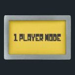 Boucle De Ceinture Rectangulaire Mode Lecteur unique/un<br><div class="desc">Amusant Geek de Jeu Single / One Player Mode. Globe Trotters se spécialise dans l'imagerie idiosyncratique du monde entier. Vous y trouverez des Cartes de Voeux,  Cartes Postales,  Posters,  Mousepads et plus encore.</div>