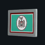 Boucle De Ceinture Rectangulaire Noir rouge autochtone Kaigani Thunderbird<br><div class="desc">Offrez à votre ami cette boucle de ceinture d'étain cool avec un magnifique Kaigani Thunderbird de Colombie-Britannique, Canada. L'arrière - plan est vert mer. Vous ne pouvez pas vous tromper avec l'art Haida de la côte Nord-Ouest, il est populaire depuis des décennies. Ces modèles des Premières nations sont idéaux pour...</div>
