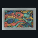 Boucle De Ceinture Rectangulaire Paisley haché<br><div class="desc">C'est un motif de cachemire coloré qui donne l'impression d'être tissé à partir de nombreux fils de laine. La palette de couleurs se compose de quatre couleurs distinctes et animées. Dans l'ensemble, ce design est un mélange de couleurs et de motif délicieux, dégageant une ambiance animée et ludique tout en...</div>