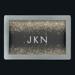 Boucle De Ceinture Rectangulaire Parties scintillant Noir Or Monogramme Initiales F<br><div class="desc">Parties scintillant à étincelle noire et or Nom du monogramme Boucle de ceinture. Cela rend la graduation parfaite, doux 16 16ème, 18ème, 21ème, 30ème, 40ème, 50ème, 60ème, 70ème, 80ème, 90ème, 100ème anniversaire, mariage, douche nuptiale, anniversaire, baby shower ou cadeau de fête de bachelorette pour quelqu'un qui aime les styles glam...</div>