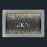 Boucle De Ceinture Rectangulaire Parties scintillant Noir Or Monogramme Initiales F<br><div class="desc">Parties scintillant à étincelle noire et or Nom du monogramme Boucle de ceinture. Cela rend la graduation parfaite, doux 16 16ème, 18ème, 21ème, 30ème, 40ème, 50ème, 60ème, 70ème, 80ème, 90ème, 100ème anniversaire, mariage, douche nuptiale, anniversaire, baby shower ou cadeau de fête de bachelorette pour quelqu'un qui aime les styles glam...</div>