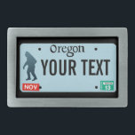 Boucle De Ceinture Rectangulaire Plaque de licence Oregon Sasquatch<br><div class="desc">La silhouette foncée de Sasquatch (Bigfoot) sur une plaque d'immatriculation vierge de l'Oregon. Ajoutez votre propre texte. Contactez-moi pour des demandes spéciales. Plaques d'immatriculation pour d'autres États et autres entités (provinces canadiennes, pays étrangers) sur demande. Si vous vivez ou voyagez dans les régions rurales du nord-ouest du Pacifique, vous pouvez...</div>