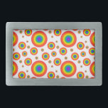 Boucle De Ceinture Rectangulaire Pois arc-en-ciel<br><div class="desc">Motif pois arc-en-ciel.</div>