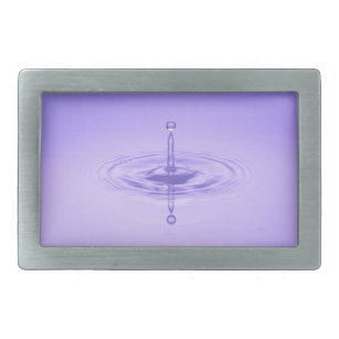 Boucle De Ceinture Rectangulaire Purple Water Drop Reflection Limitless Ocean Love