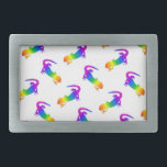 Boucle De Ceinture Rectangulaire Rainbow Salamander<br><div class="desc">Salamandre aux couleurs des arcs-en-ciel.</div>
