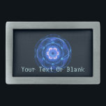 Boucle De Ceinture Rectangulaire Rayonnement Tcherenkov<br><div class="desc">Présente une représentation fractale de couleur bleue du rayonnement de Tcherenkov résultant du stockage des barres de combustible du réacteur nucléaire dans l'eau. Ajoutez votre propre texte. La lumière bleue dans l'eau est le rayonnement de Tcherenkov. Lorsqu'une particule chargée se déplace à travers un milieu à une vitesse supérieure à...</div>