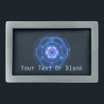 Boucle De Ceinture Rectangulaire Rayonnement Tcherenkov<br><div class="desc">Présente une représentation fractale de couleur bleue du rayonnement de Tcherenkov résultant du stockage des barres de combustible du réacteur nucléaire dans l'eau. Ajoutez votre propre texte. La lumière bleue dans l'eau est le rayonnement de Tcherenkov. Lorsqu'une particule chargée se déplace à travers un milieu à une vitesse supérieure à...</div>
