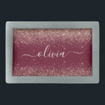 Boucle De Ceinture Rectangulaire Rose Bourgogne Gold Blush Pink Parties scintillant<br><div class="desc">Burgundy et or Rose - Blush Pink Sparkle Parties scintillant Script Monogramme Nom Ceinture Boucle. Cela rend la graduation parfaite, doux 16 16ème, 18ème, 21ème, 30ème, 40ème, 50ème, 60ème, 70ème, 80ème, 90ème, 100ème anniversaire, mariage, douche nuptiale, anniversaire, baby shower ou cadeau de fête de bachelorette pour quelqu'un qui aime les...</div>