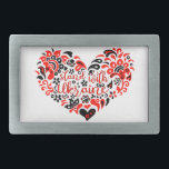 Boucle De Ceinture Rectangulaire Soyez avec l'Ukraine lettrage et coeur<br><div class="desc">Art populaire illustration coeur et lettrer dans le folklore ukrainien style coeur, forme, Pureté, Allégorie, signe de paix, symbole de paix, paix, pas de guerre, arrêter la guerre, anti-guerre, Ukraine, ukrainien, ethno-motif, fier, Etat, gouvernement, Signal, Symbole, Liberté, National, Pays, Indépendance, motif, ethno, art populaire, folklore, Zelenski, Kiev, Kiev, UA, Patriov...</div>