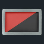 Boucle De Ceinture Rectangulaire symbole du drapeau anarchique punk communisme soci<br><div class="desc">symbole du drapeau anarchique punk communisme socialisme rouge noir chaos</div>