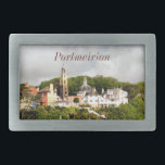 BOUCLE DE CEINTURE RECTANGULAIRE VILLAGES DE WALES<br><div class="desc">Les magnifiques bâtiments de style italien du village de Portmeirion Wales UK.</div>