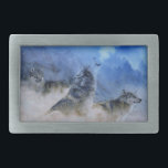Boucle De Ceinture Rectangulaire Wolf Spirits<br><div class="desc">loups</div>