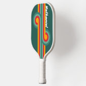 Boucle de raquette de pickleball avec nom à rayure (Gauche)