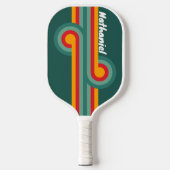 Boucle de raquette de pickleball avec nom à rayure (Recto)