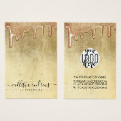 Boucle d'oreille avec logo et gouttes de paillette (Devant & derrière)