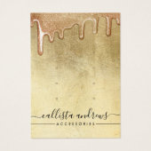 Boucle d'oreille avec logo et gouttes de paillette (Devant)