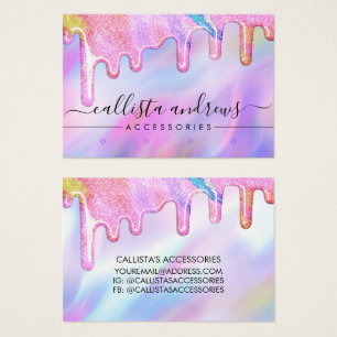 Boucle d'oreille basse Unicorn Holographic Glitter