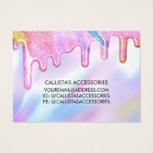 Boucle d'oreille basse Unicorn Holographic Glitter (Dos)
