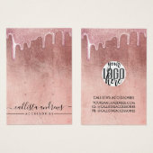 Boucle d'oreille Logo avec Drips de Paillettes Épa (Devant & derrière)