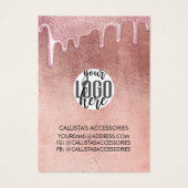 Boucle d'oreille Logo Glam Rose Gold avec Drips de (Dos)