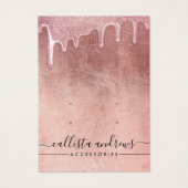 Boucle d'oreille Logo Glam Rose Gold avec Drips de (Devant)