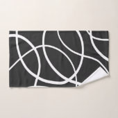 Boucles blanches contre Arrière - plan noir (Serviette à main)