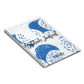 Boucles bleues et blanches personnalisées Journal  (Côté Droit)